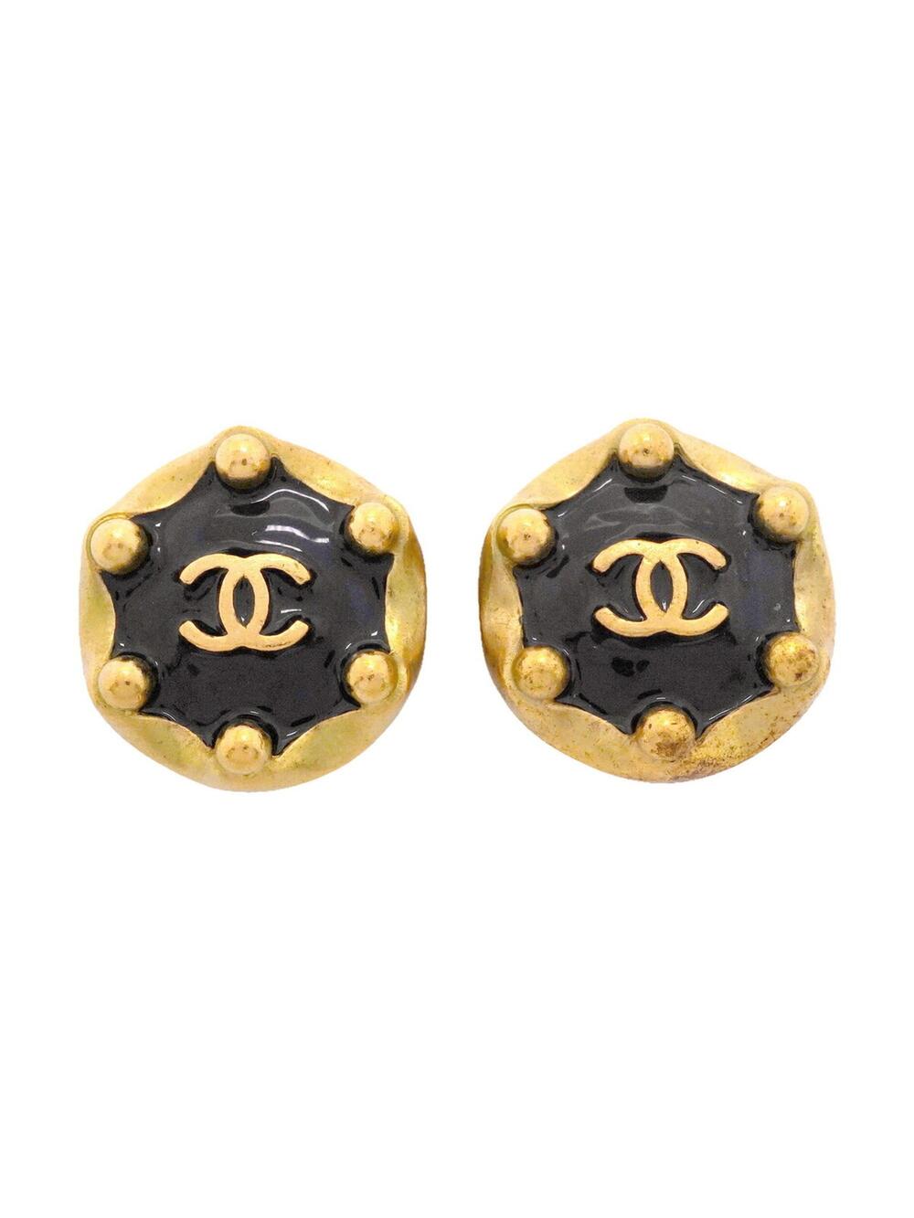 Chanel Cc Logo Circle Clip-On Earrings #357850C57B